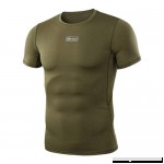 AMOFINY Men's Tops Fitness Short Sleeves Rashguard T-Shirt Bodybuilding Skin Tight-Drying Green B07P8148MJ
